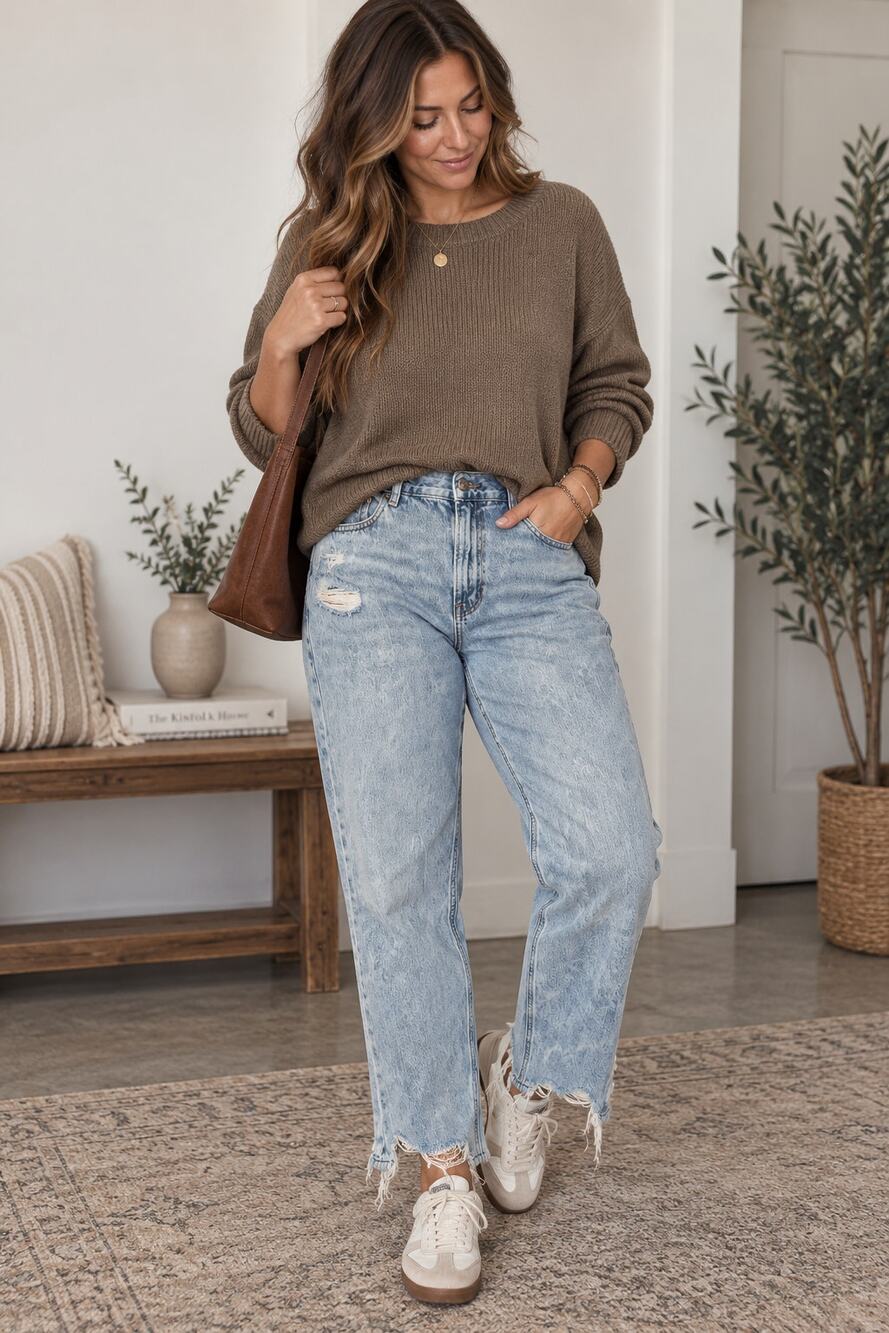 American Eagle Distressed Vintage Mom Jeans